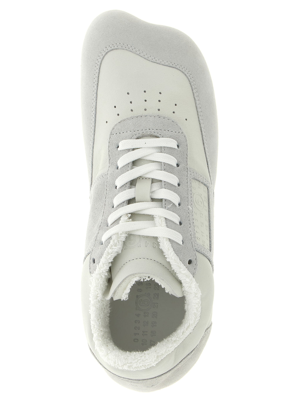 MM6 Maison Margiela White Calfskin Athletic Sneakers
