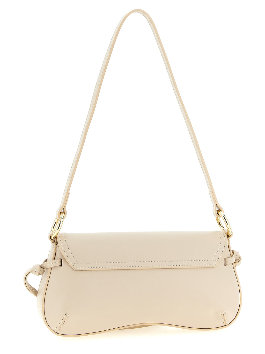 Twinset White Leather Shoulder Bag
