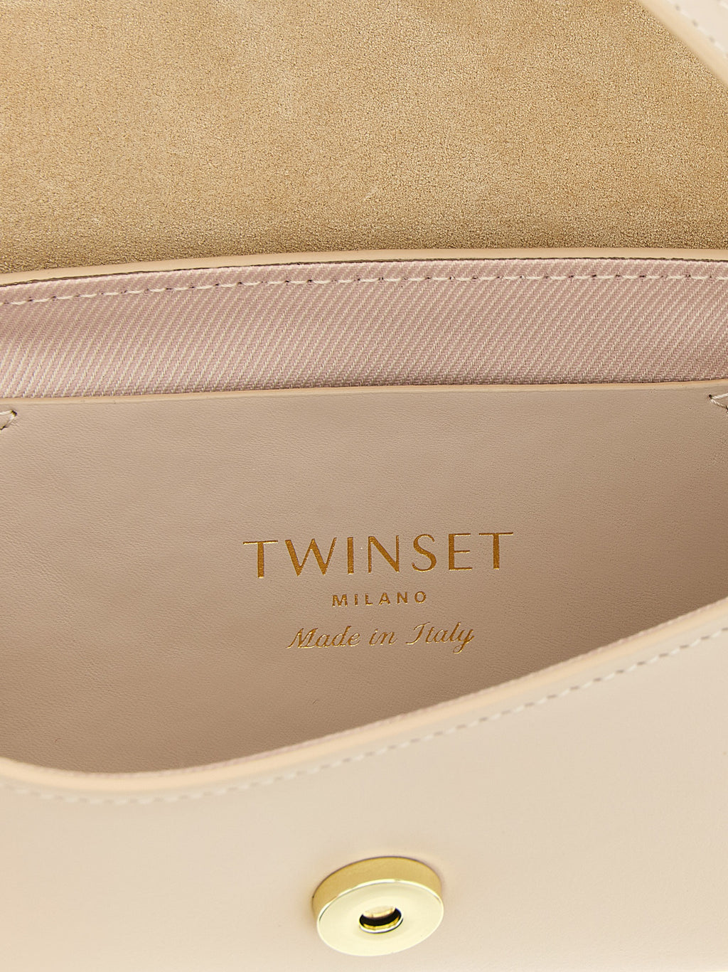 Twinset White Leather Shoulder Bag