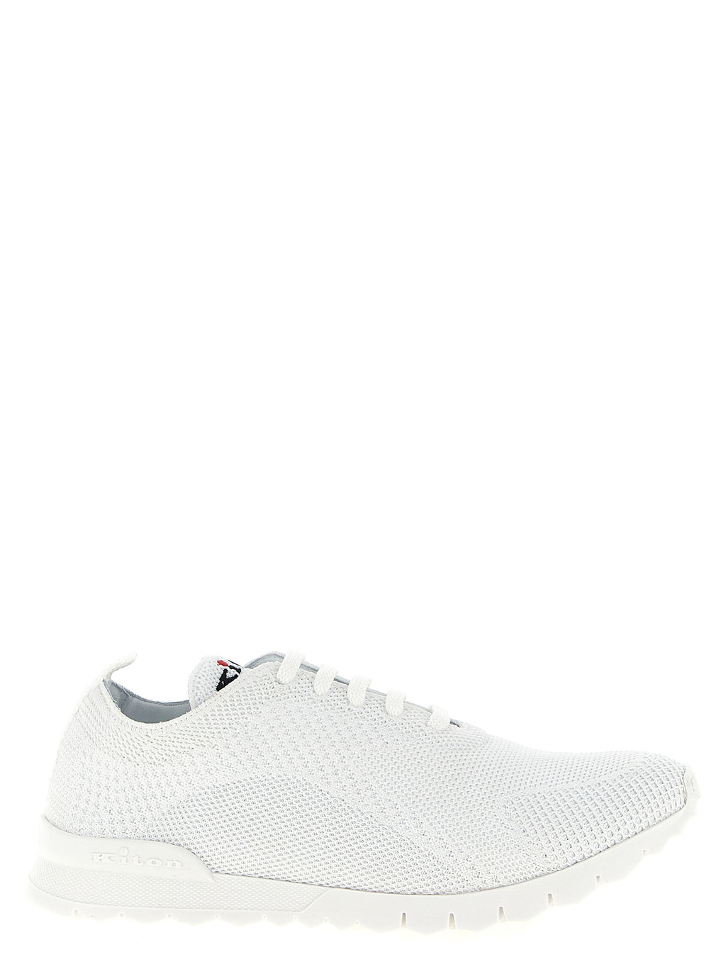 Kiton White Cotton Athletic Sneakers