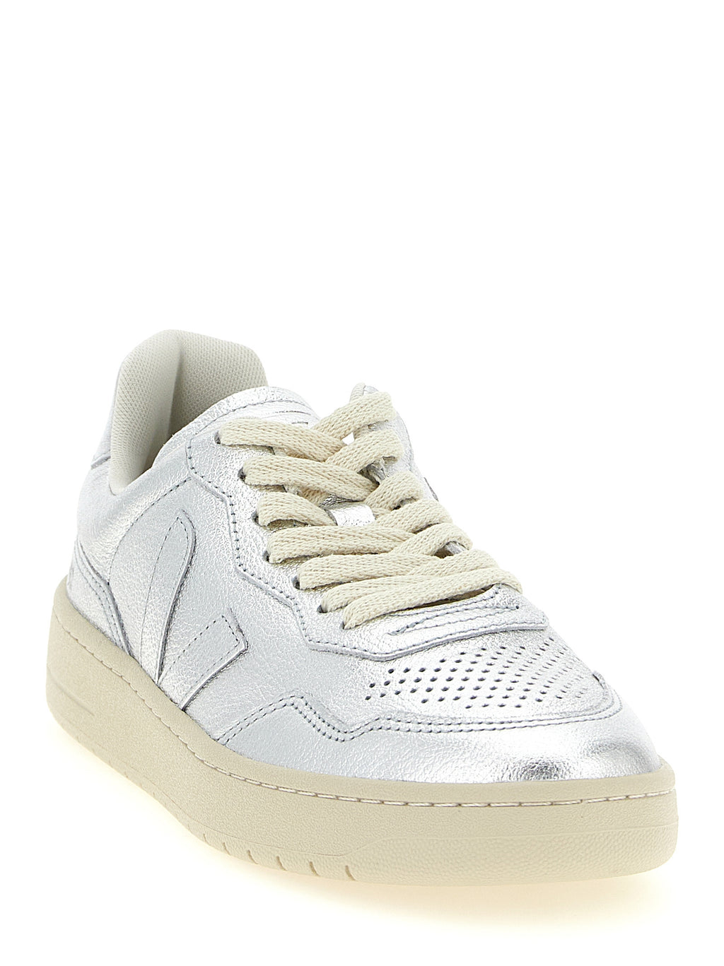 Veja Silver Genuine Leather Low Top Sneakers