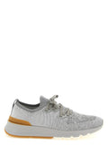 Brunello Cucinelli Gray Cotton Athletic Sneakers