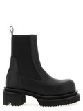 Rick Owens Black Goatskin Ankle Boots