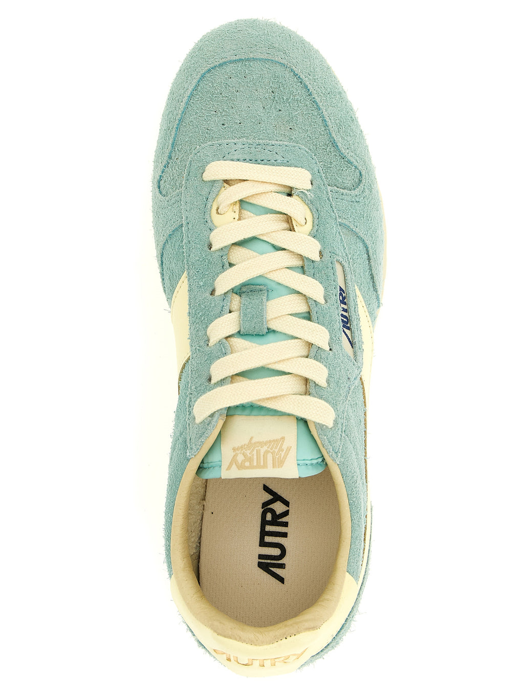 Autry Blue Cowhide Low Top Sneakers