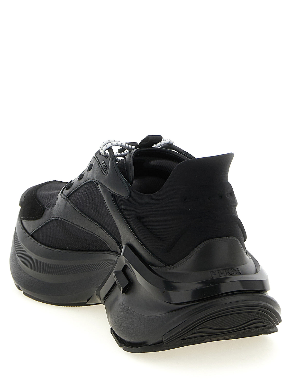 Fendi Black Calfskin Athletic Sneakers