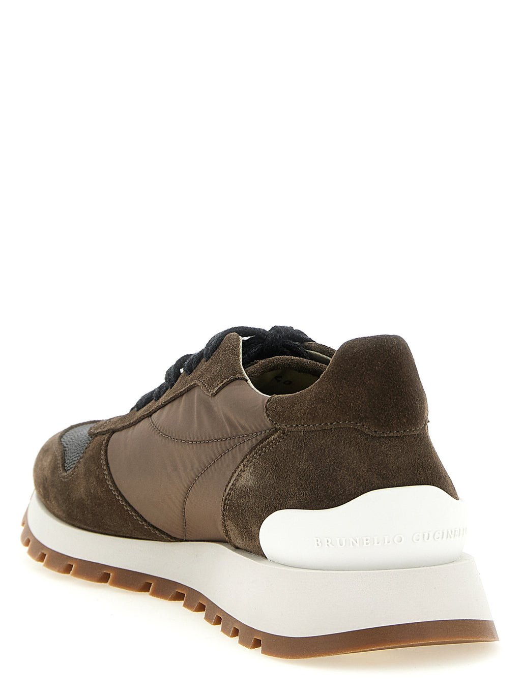 Brunello Cucinelli Bicolor Calfskin Athletic Sneakers