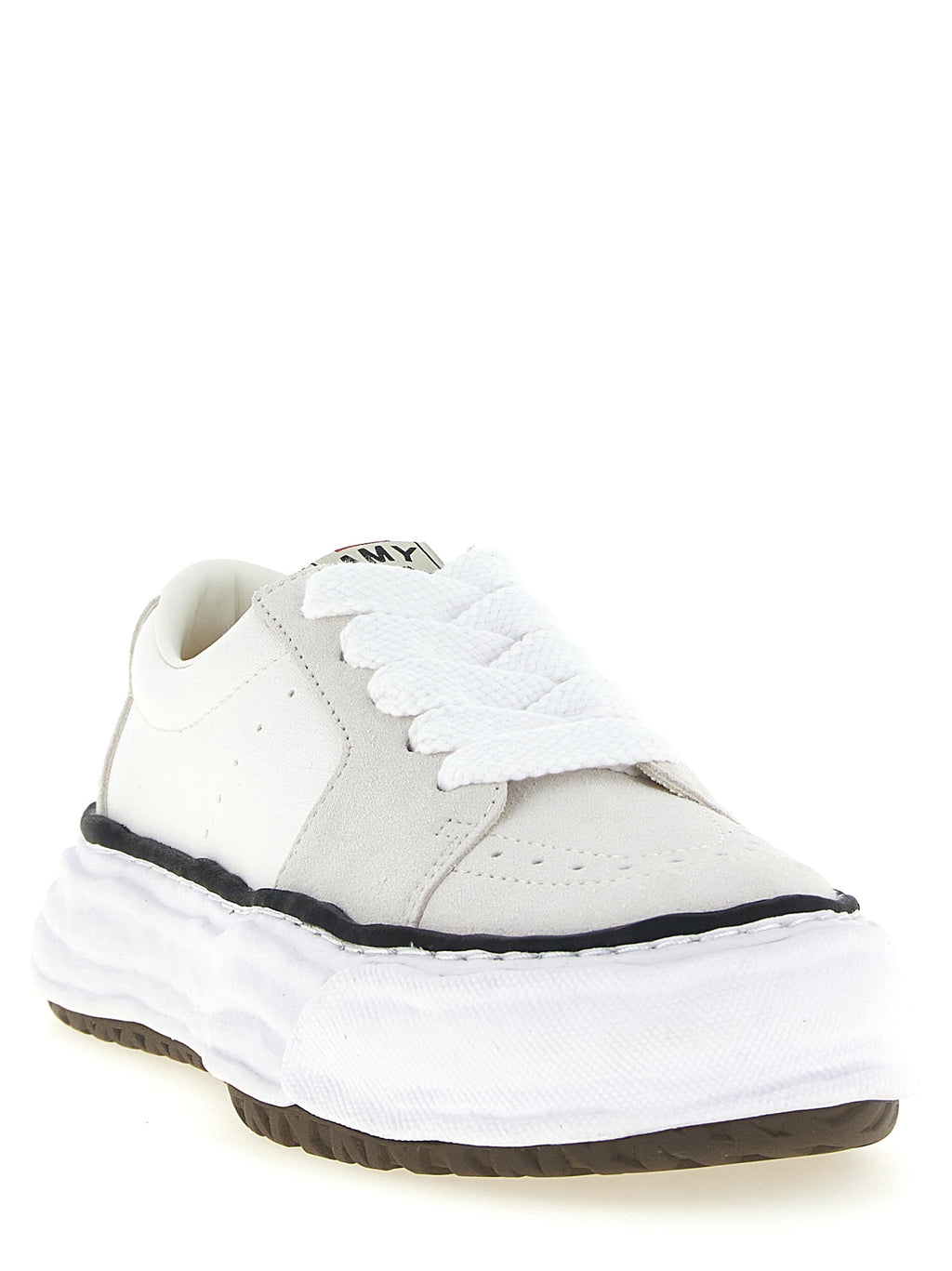 Maison Mihara Yasuhiro White Cowhide Platform Sneakers