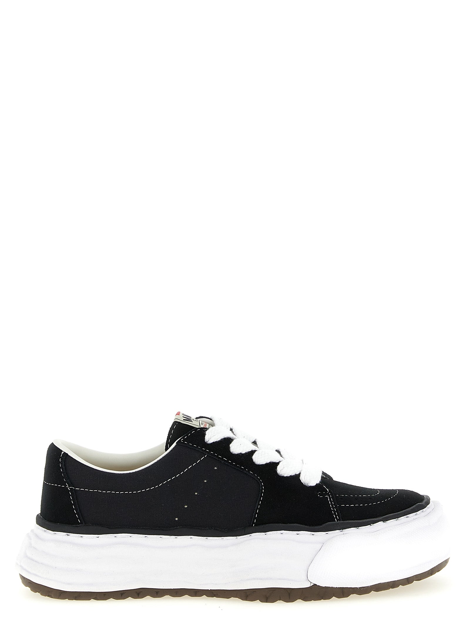 Maison Mihara Yasuhiro Black Cowhide Platform Sneakers