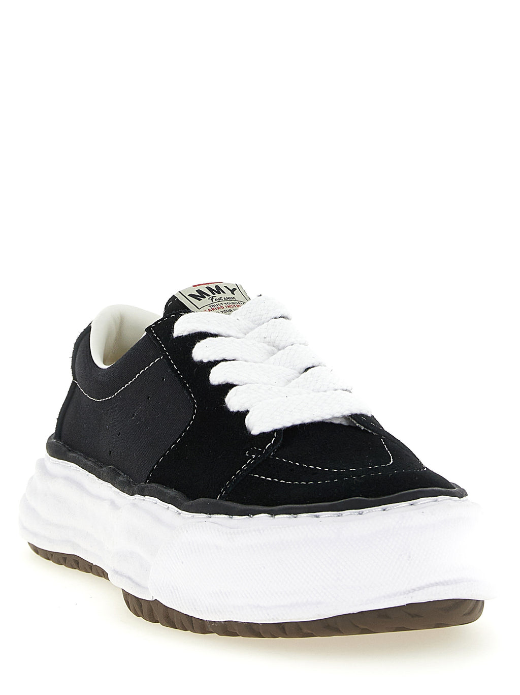 Maison Mihara Yasuhiro Black Cowhide Platform Sneakers