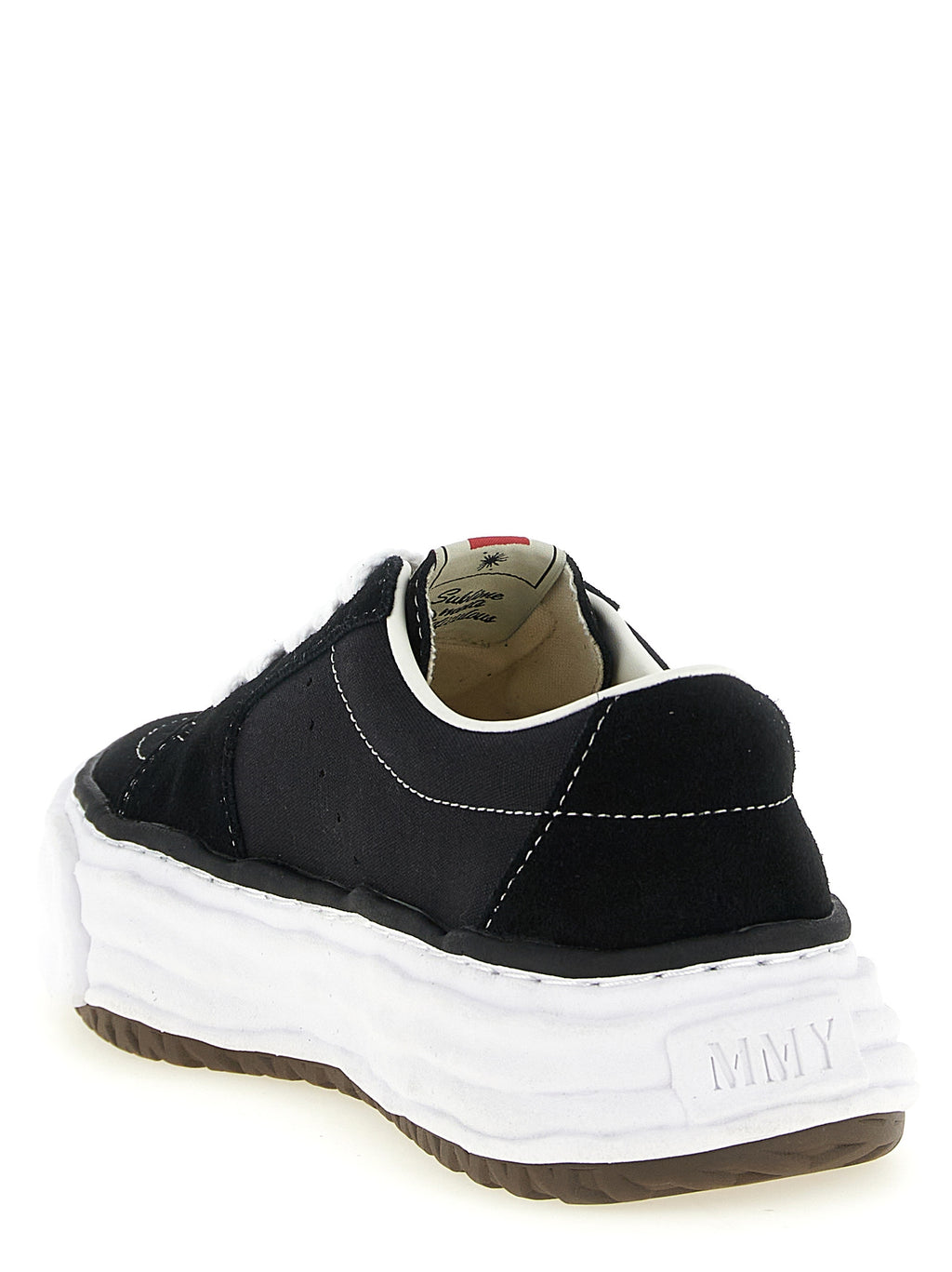 Maison Mihara Yasuhiro Black Cowhide Platform Sneakers