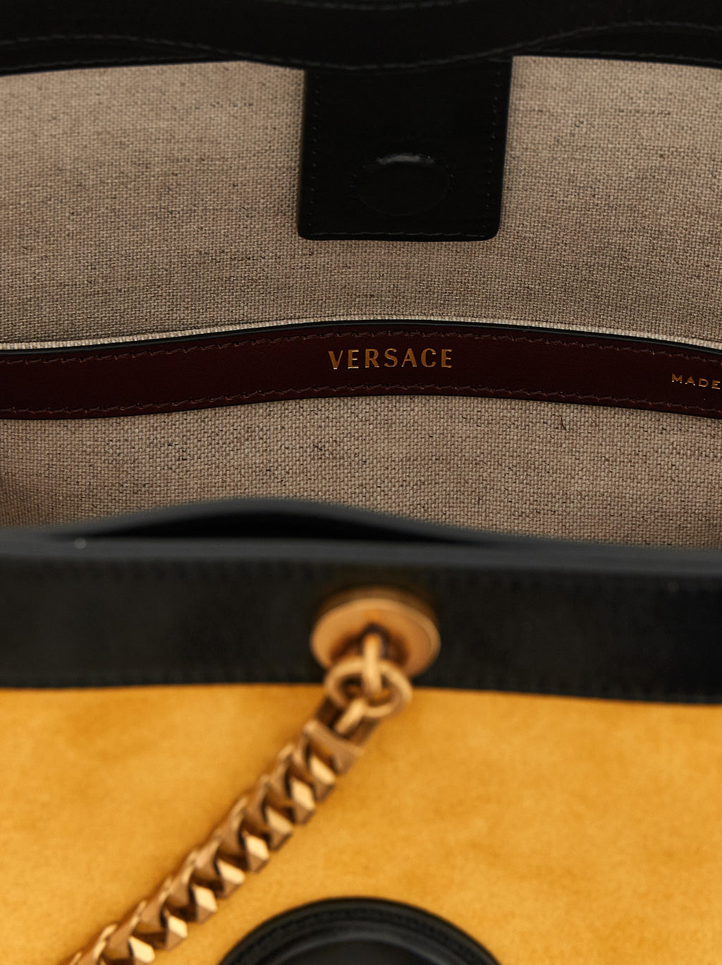 Versace Multicolor Calfskin Shoulder Bag