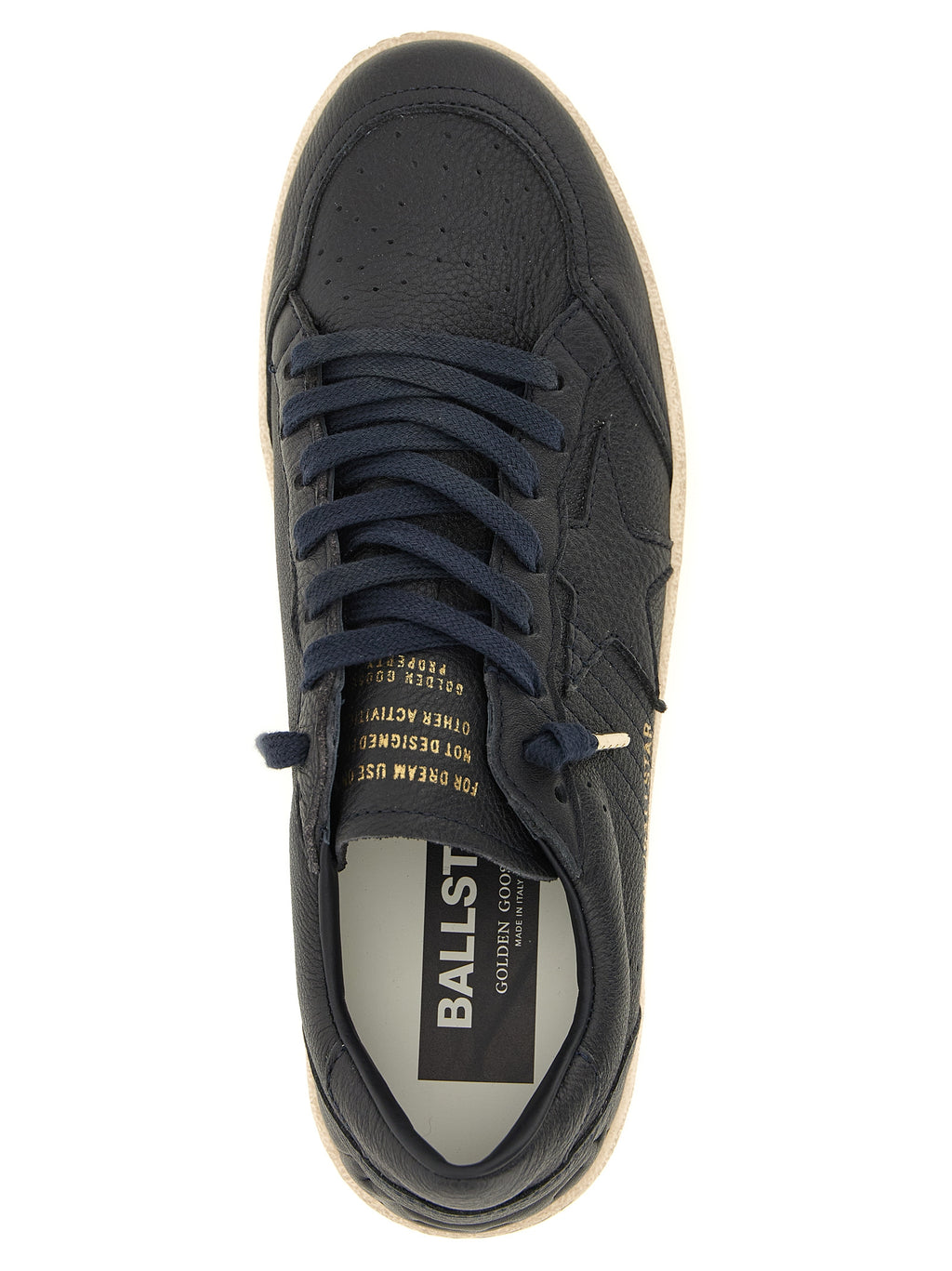 Golden Goose Blue Cowhide Low Top Sneakers