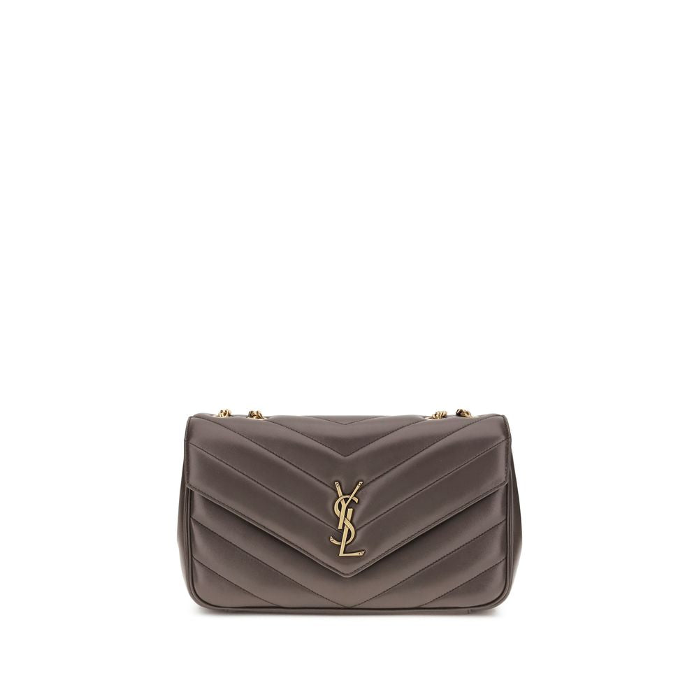 Saint Laurent Gray Lamb Ovis Aries Shoulder Bag