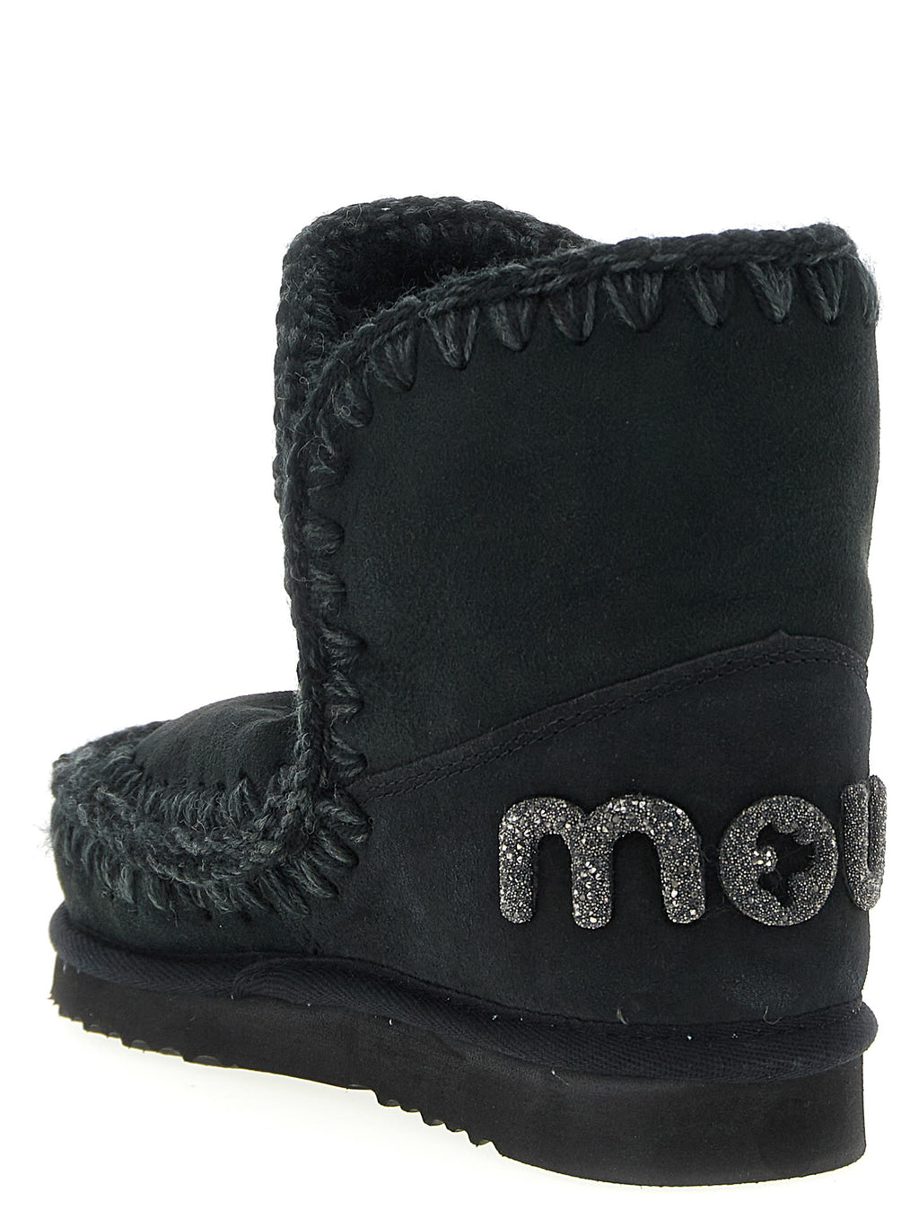 Mou Black Lambskin Ankle Boots