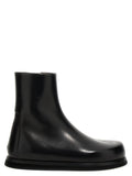 Marsell Black Calfskin Ankle Boots