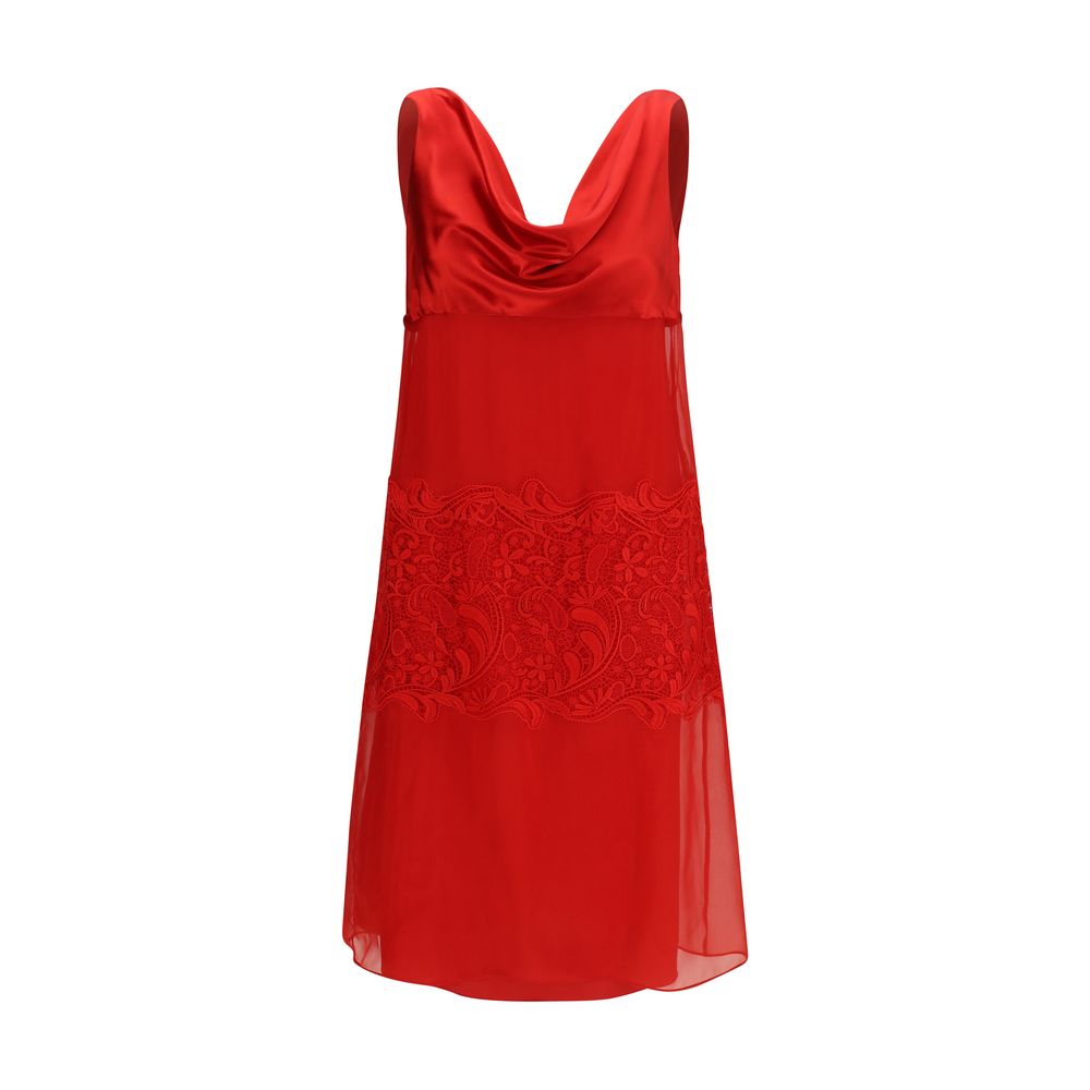 Ferragamo Red Silk Cocktail Dress