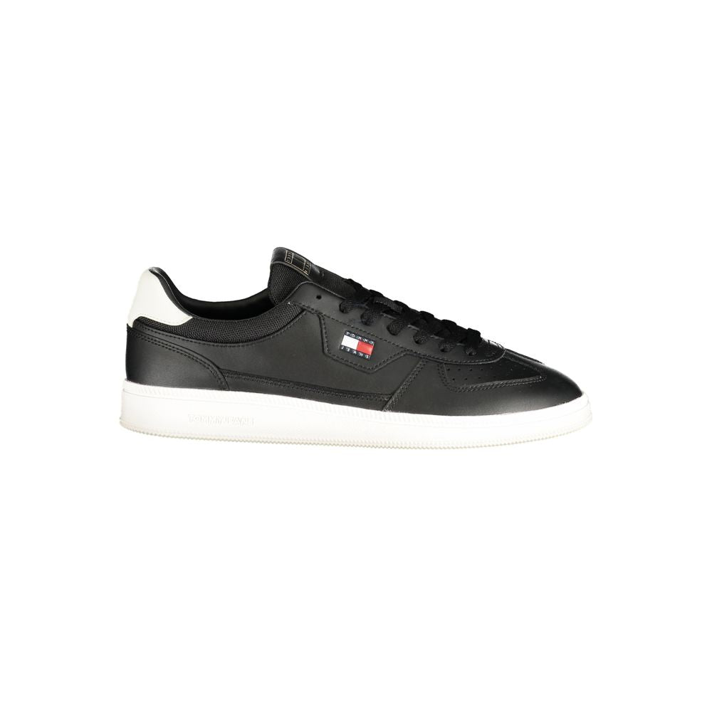Tommy Hilfiger Black Polyurethane Men's Sneaker