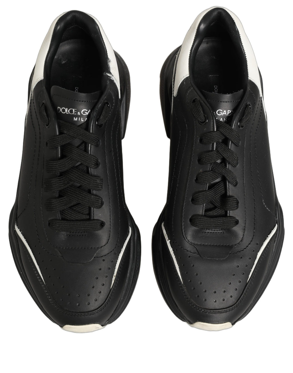 Dolce & Gabbana Black White Daymaster Low Top Sneakers Shoes