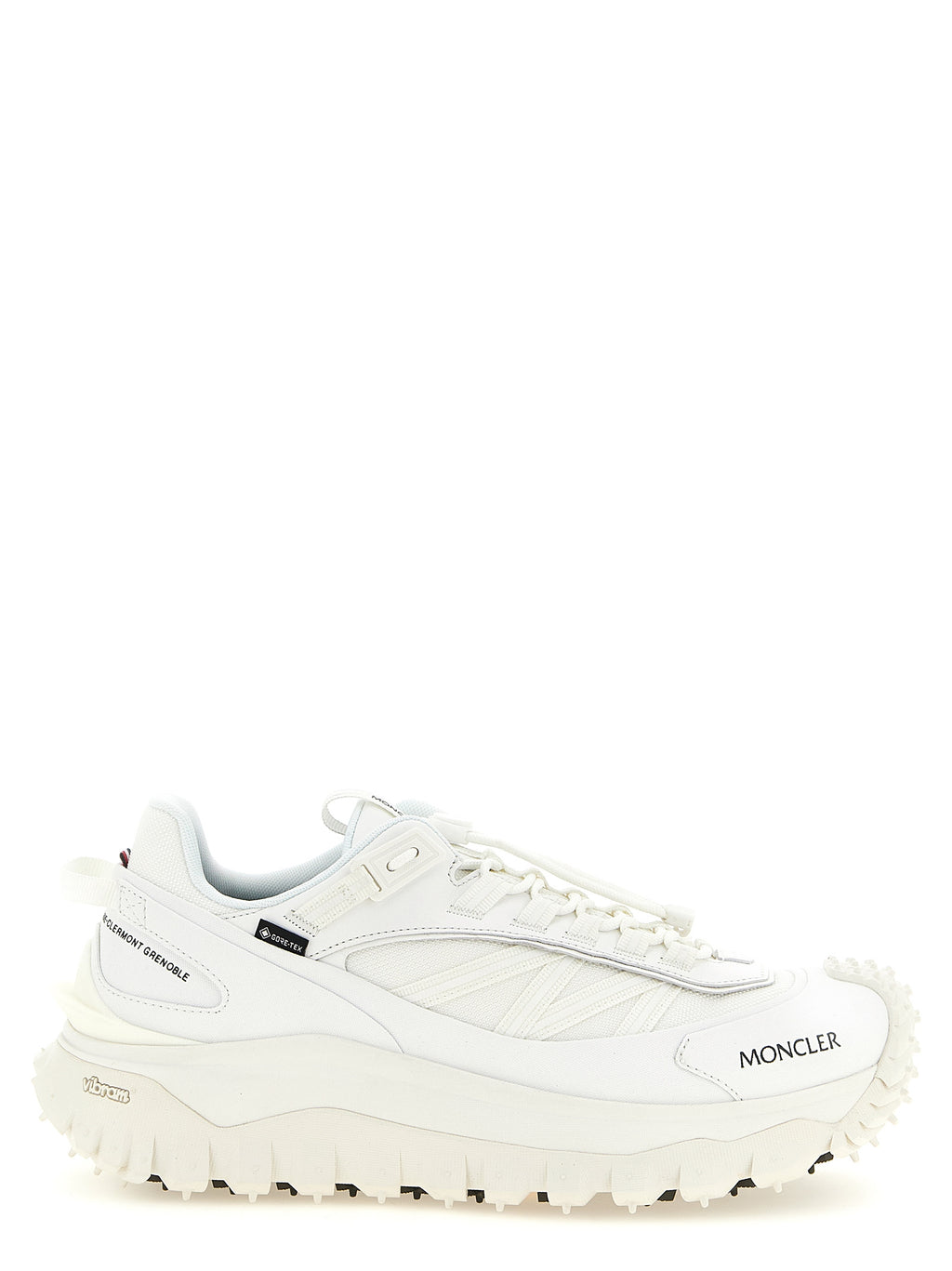Moncler White Leather Athletic Sneakers