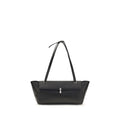 Savette Black Calf Leather Bos Taurus Shoulder Bag