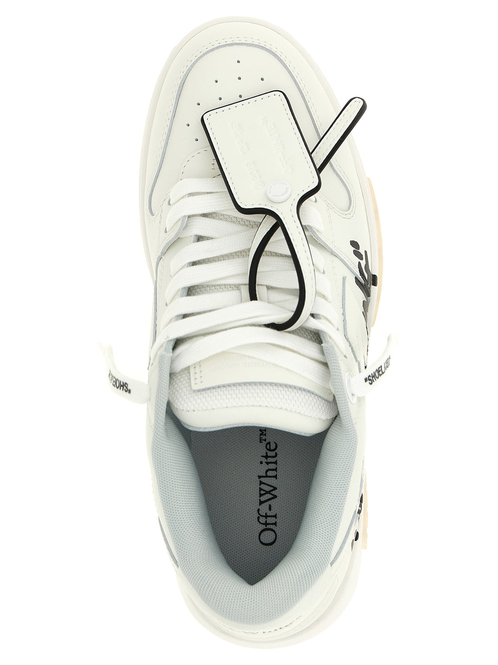 Off-White Bicolor Calfskin Athletic Sneakers