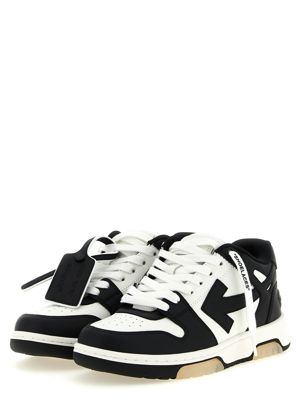 Off-White Bicolor Calfskin Low Top Sneakers