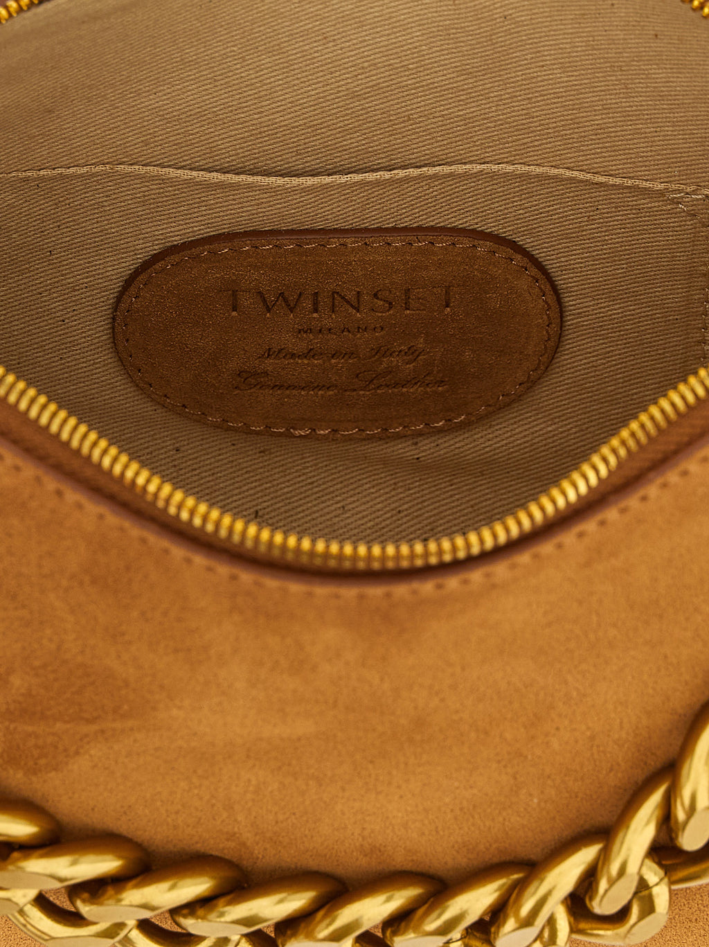 Twinset Brown Leather Shoulder Bag