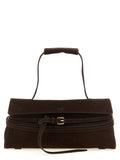 Moschino Brown Calfskin Shoulder Bag