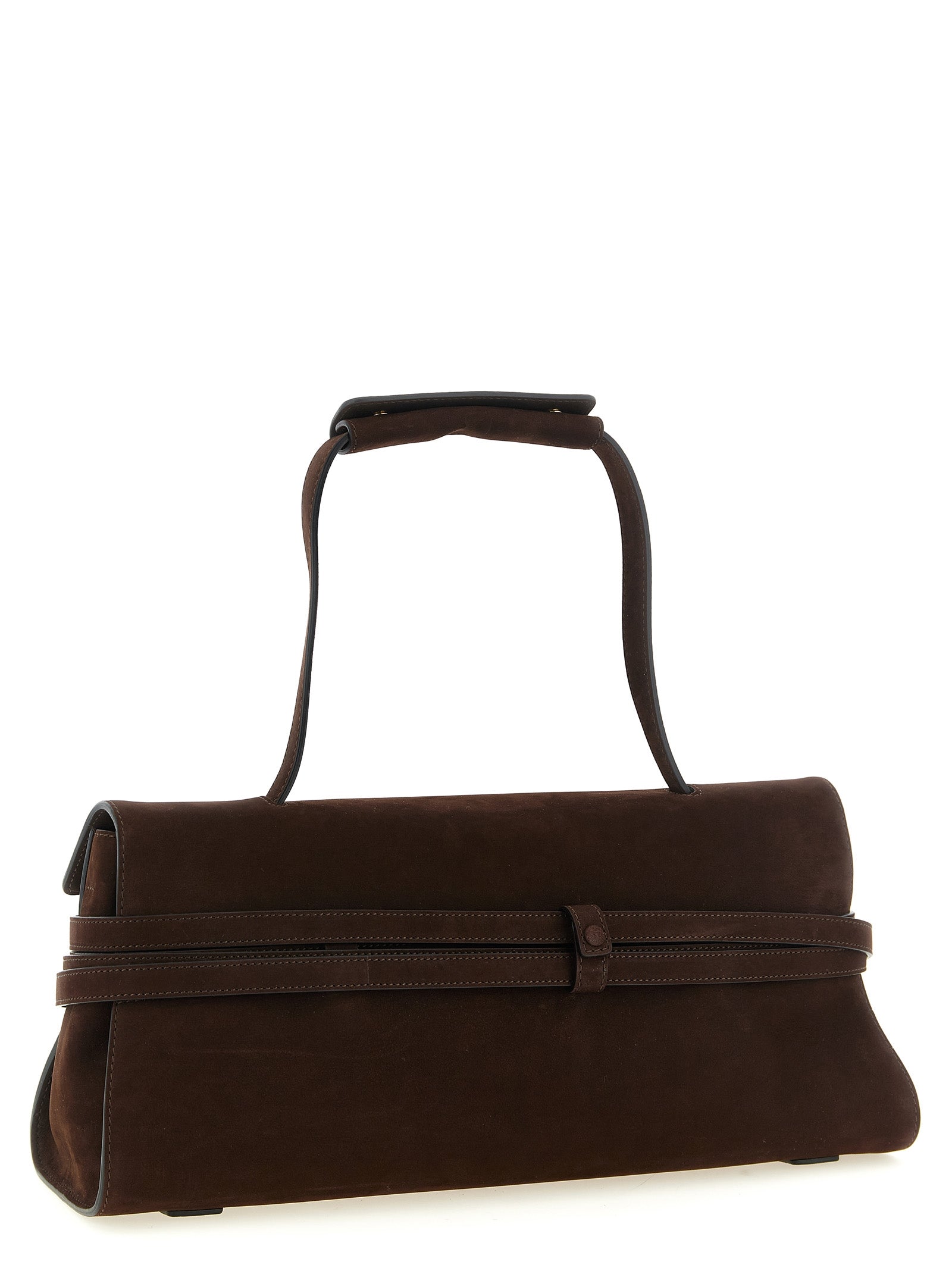 Moschino Brown Calfskin Shoulder Bag