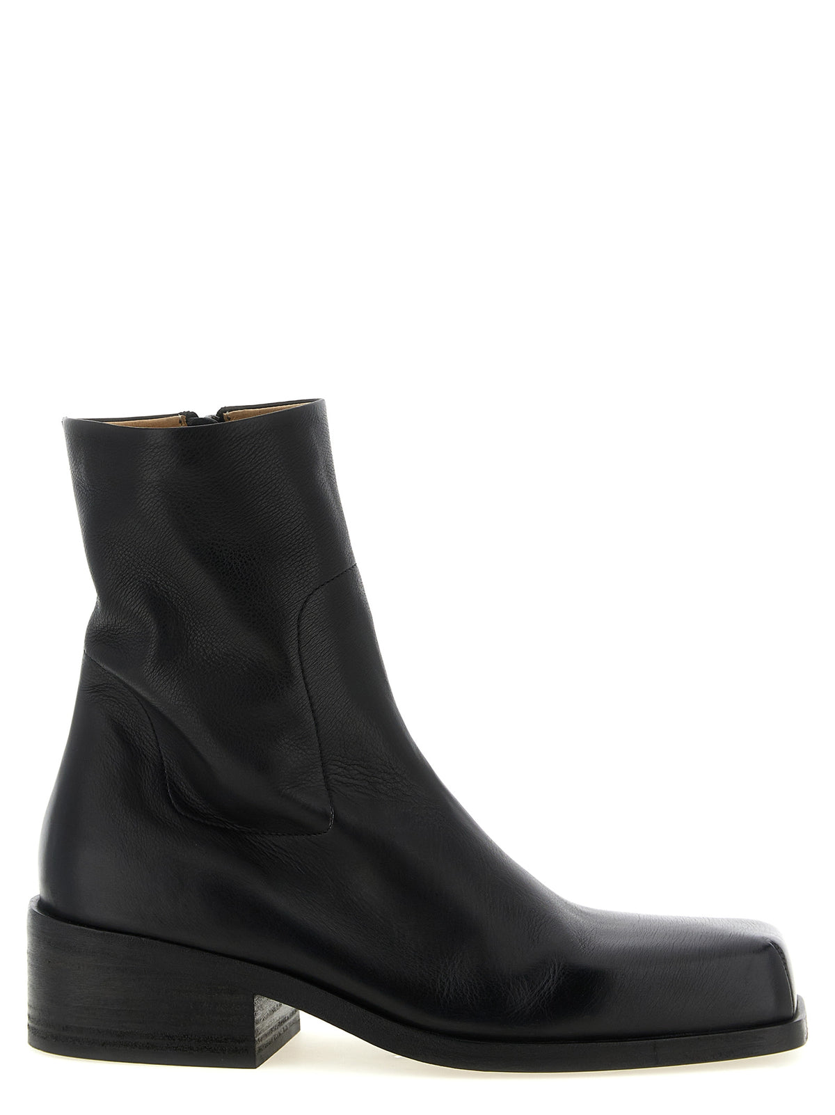 Marsell Black Calfskin Ankle Boots