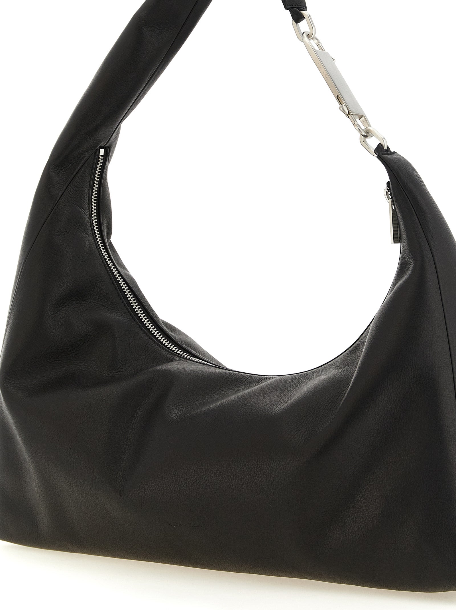 Rick Owens Black Calfskin Shoulder Bag