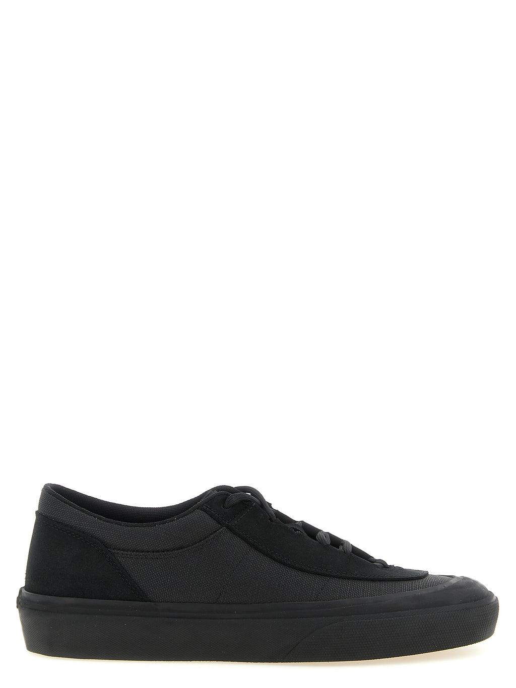 Stone Island Black Cotton Low Top Sneakers