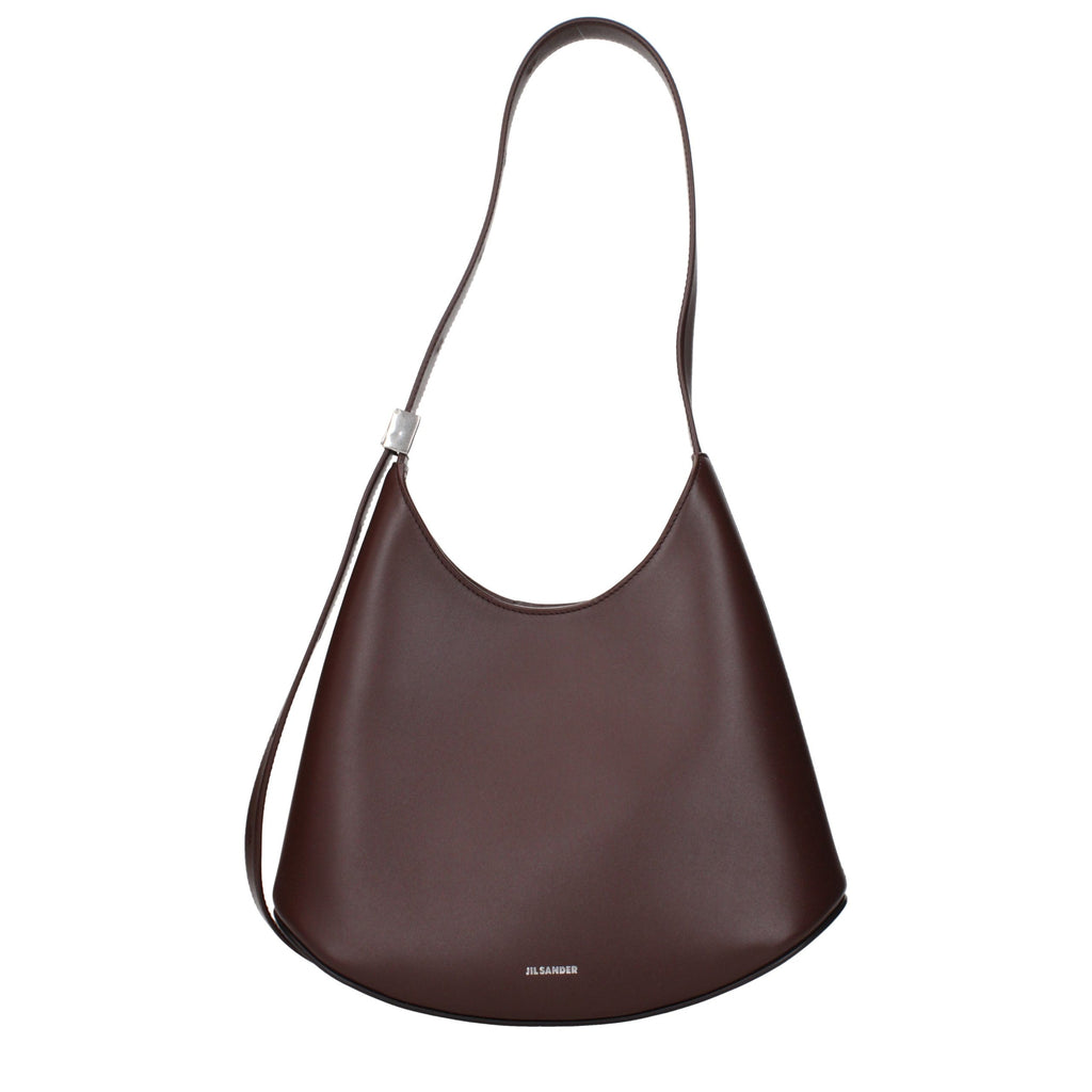Jil Sander Red Leather Shoulder Bag