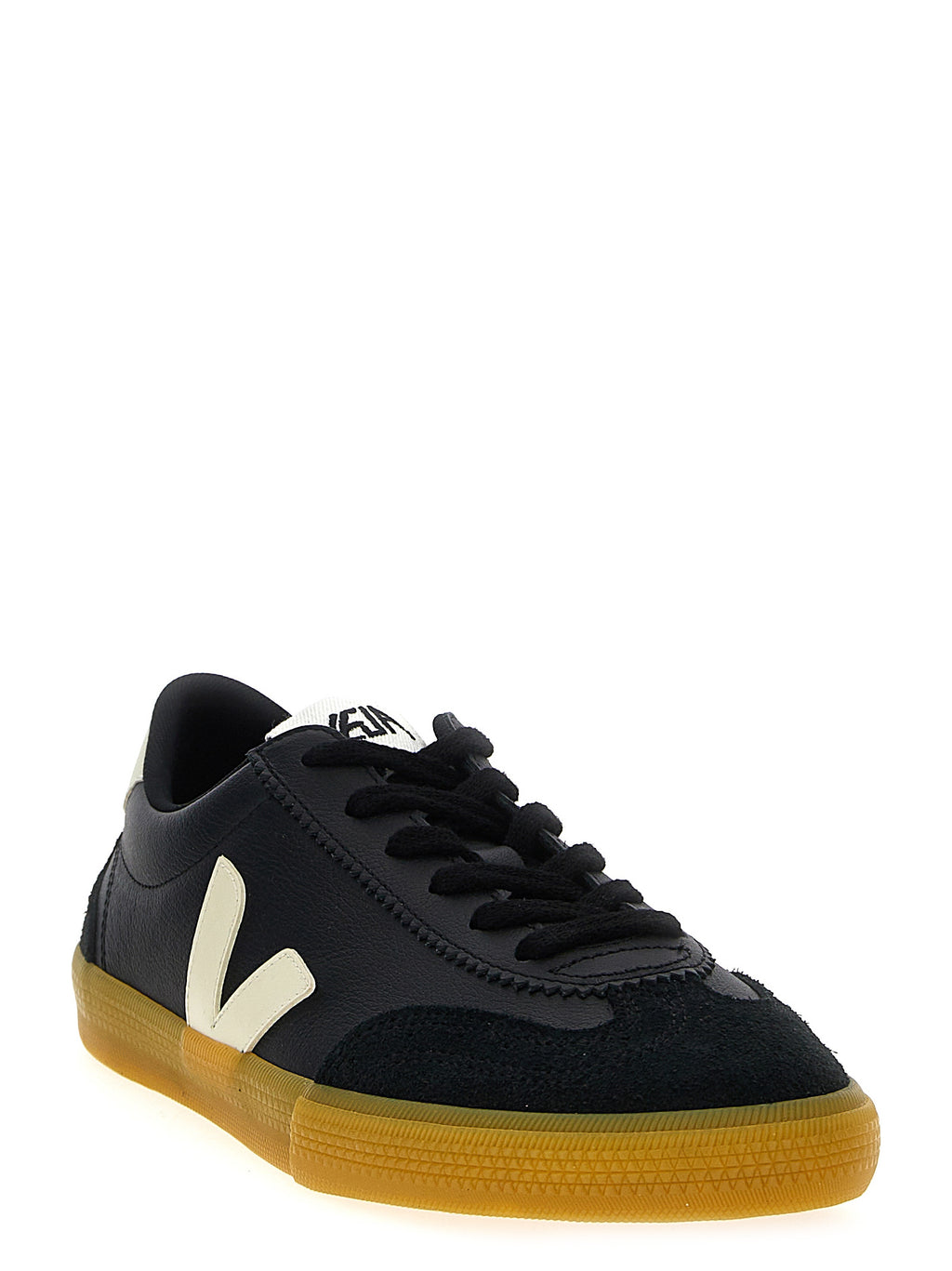 Veja Black Calfskin Low Top Sneakers