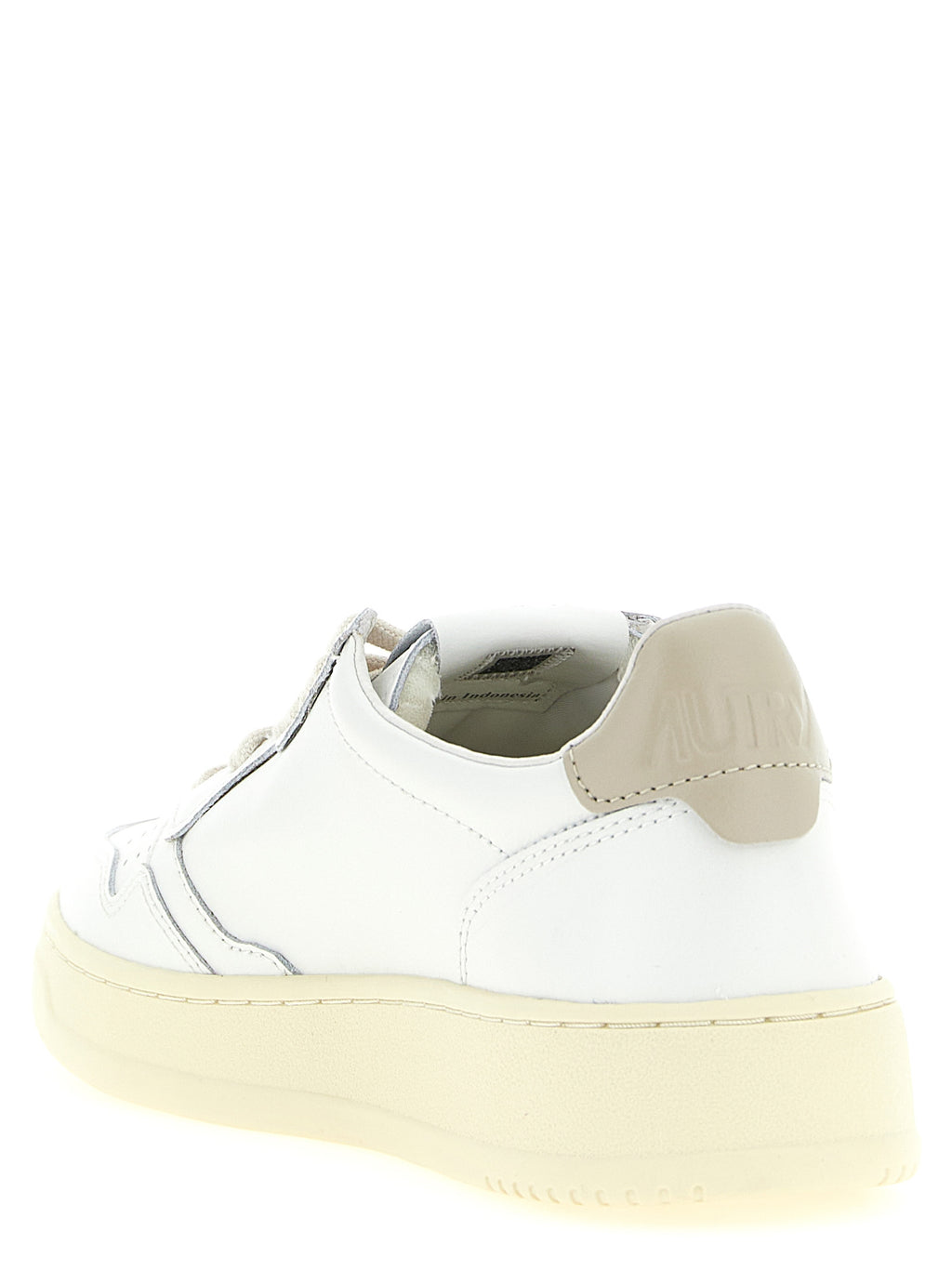 Autry Beige Cowhide Low Top Sneakers