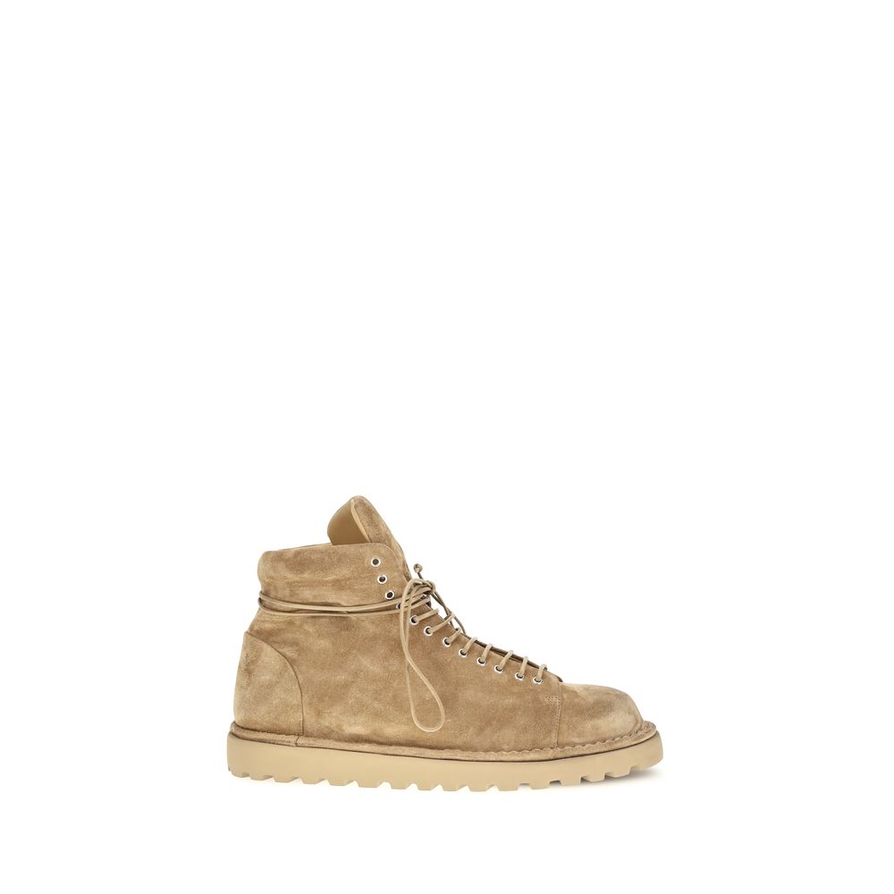 Marsell Beige Calf Leather Bos Taurus Ankle Boots