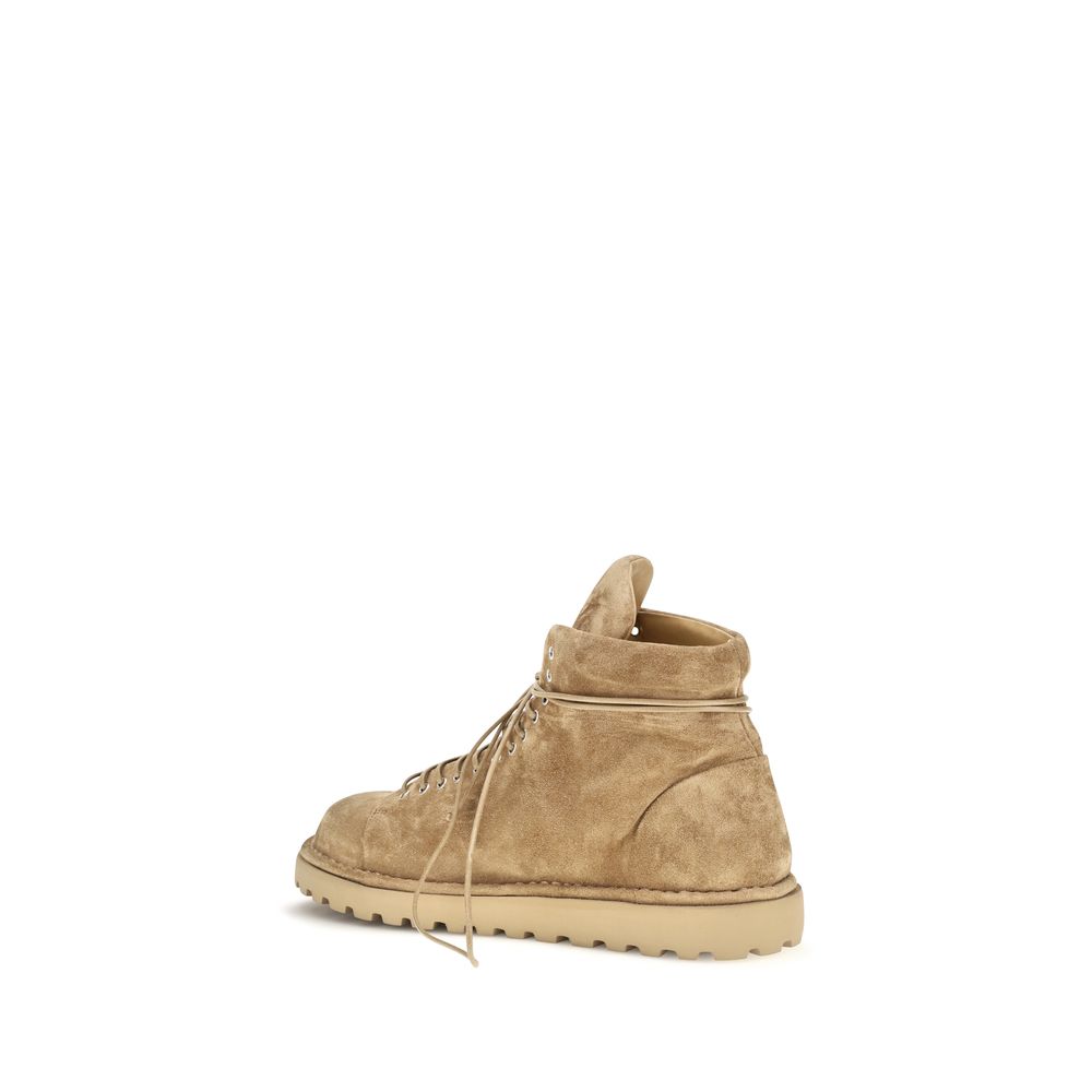 Marsell Beige Calf Leather Bos Taurus Ankle Boots