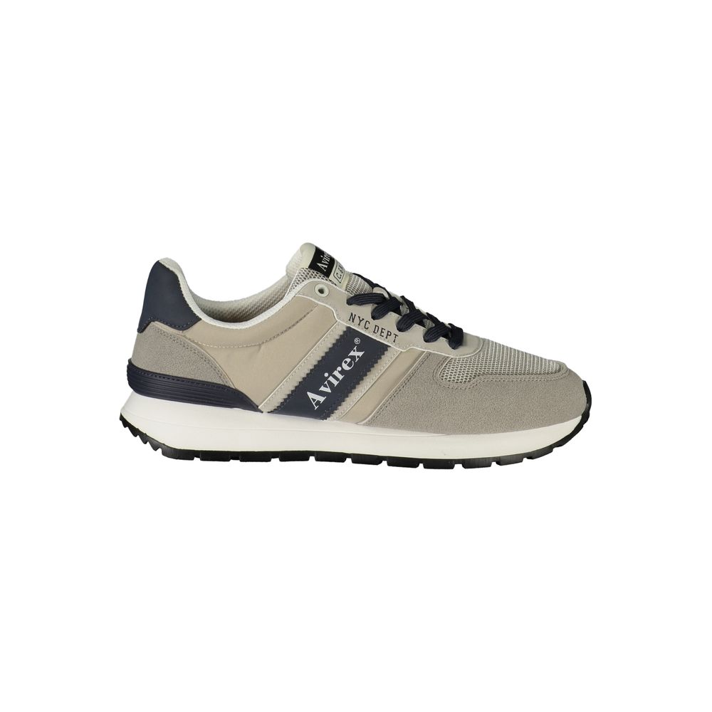 Avirex Gray Polyurethane Men's Sneaker