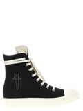 DRKSHDW Black Cotton High Top Sneakers