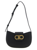 Ferragamo Black Calfskin Shoulder Bag