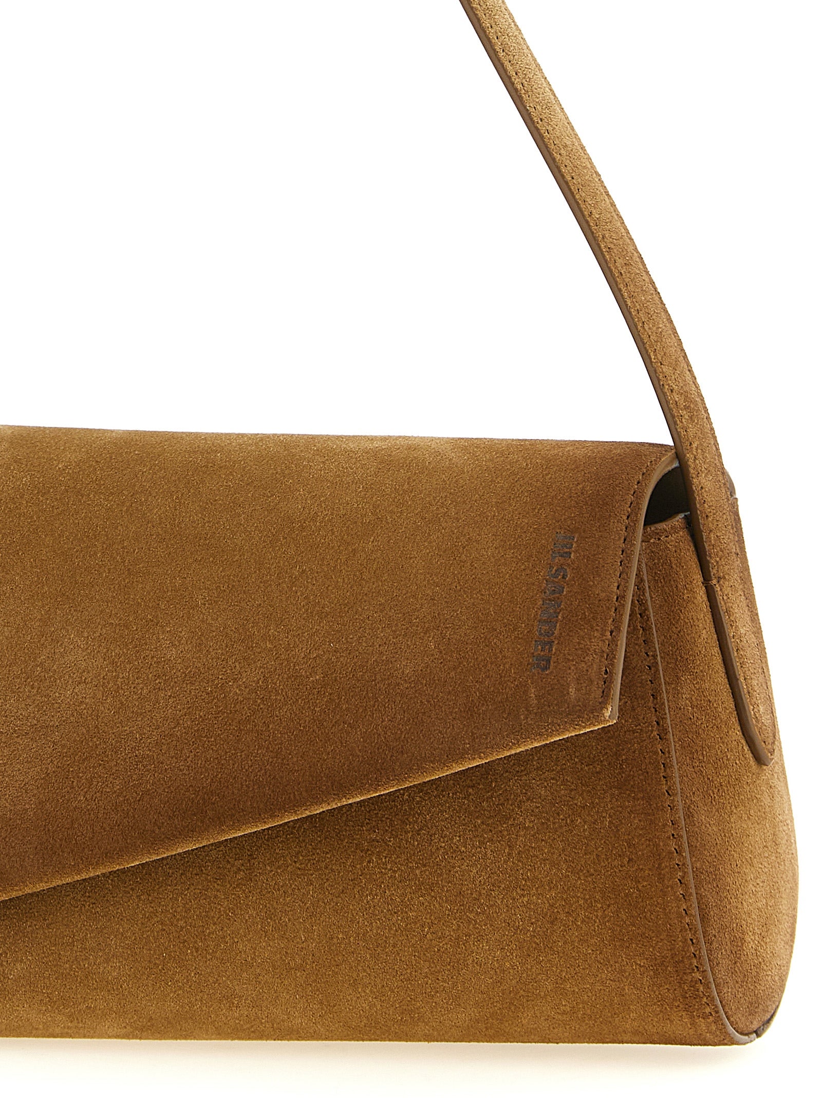 Jil Sander Brown Calfskin Shoulder Bag