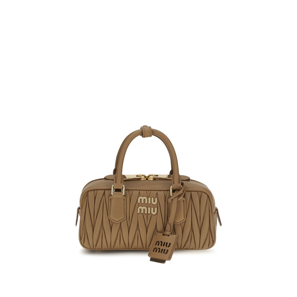 Miu Miu Beige Calf Leather Bos Taurus Shoulder Bag