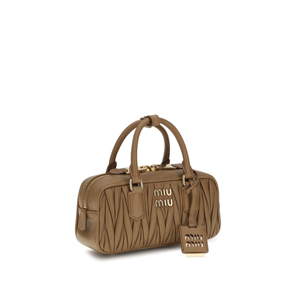 Miu Miu Beige Calf Leather Bos Taurus Shoulder Bag