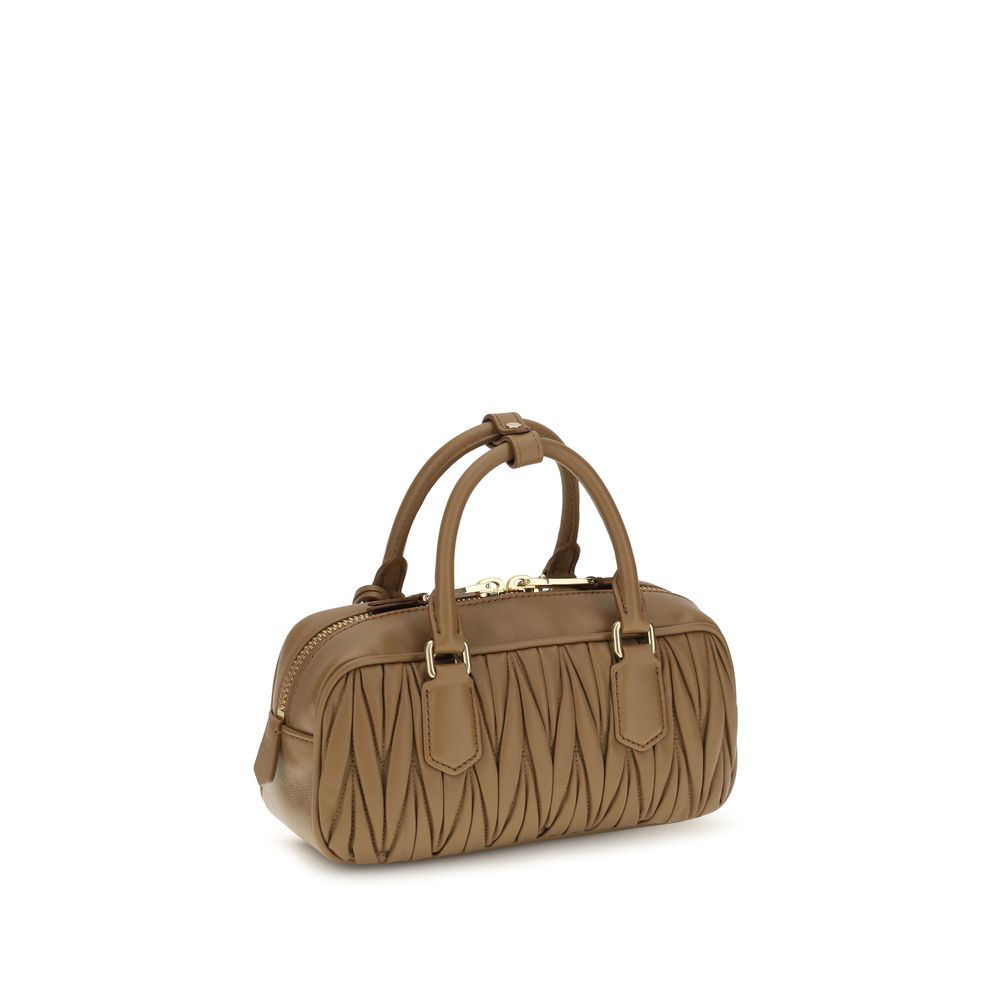 Miu Miu Beige Calf Leather Bos Taurus Shoulder Bag