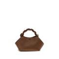 Ganni Brown Recycled Leather Shoulder Bag