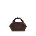Ganni Brown Recycled Leather Shoulder Bag