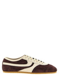 Dries Van Noten Bordeaux Calfskin Low Top Sneakers