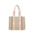 Chloé Brown Linen Shoulder Bag