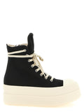 DRKSHDW Black Cotton Platform Sneakers