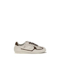 Alohas White Calf Leather Bos Taurus Athletic Sneakers
